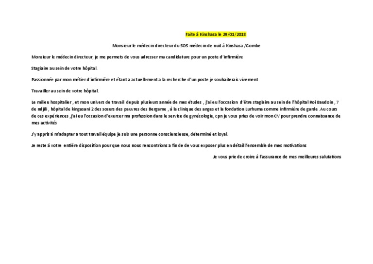 Demande De Stage Pdf