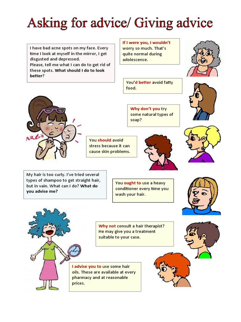 Asking For Advice Giving Advice Pdf