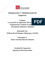 Creación de La Aplicación Móvil para La Organización Cristiana Evangélica, MMM