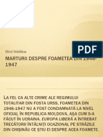 Marturii Despre Foametea Din 1946-1947