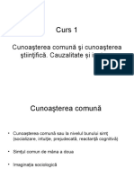 Curs 1 Cunoasterea Comuna Si Cunoasterea