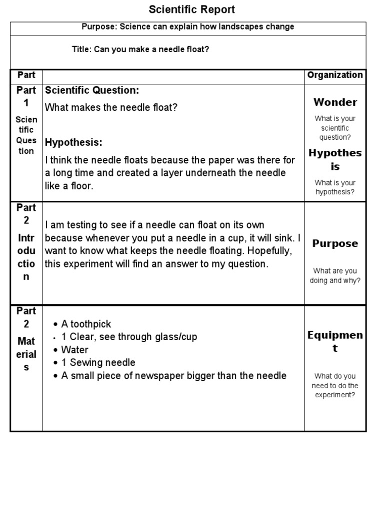 1 Scientific Question: Wonder: Organization | PDF | Science | Nature