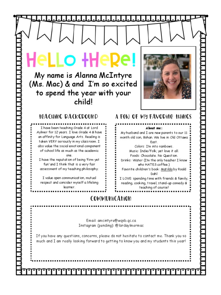 Teacher Letter | PDF
