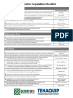 Spill Control Regulation Checklist: Outside Areas