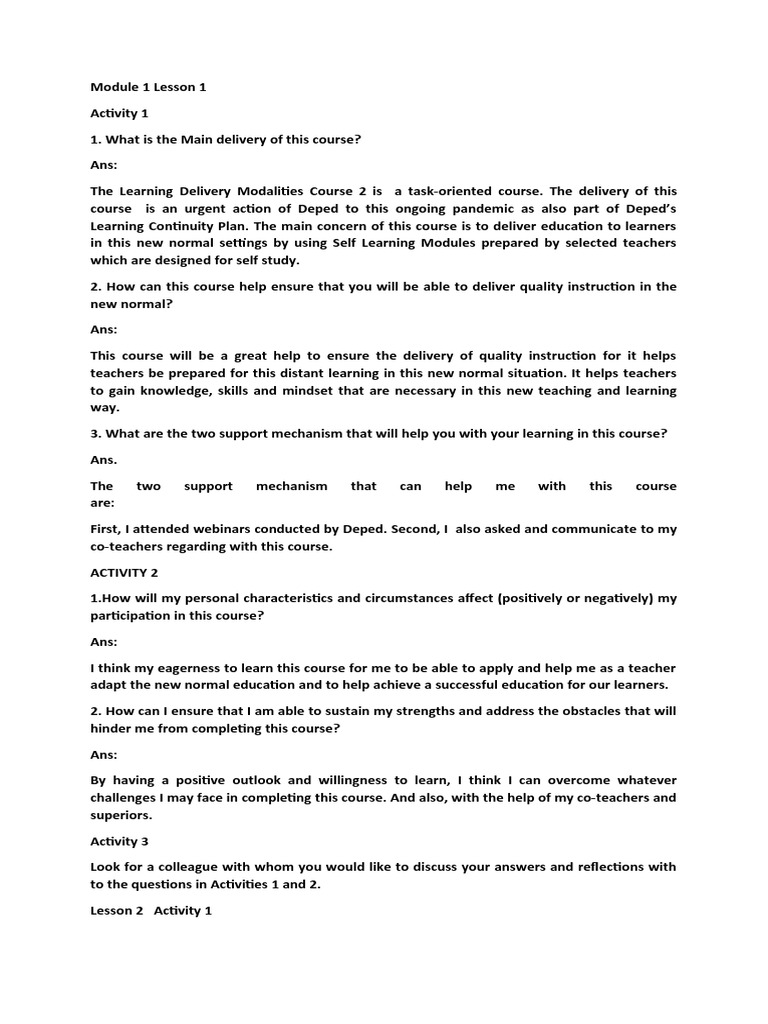 Ldm2 Module 1 With Answers Download Free Pdf Learning Educational