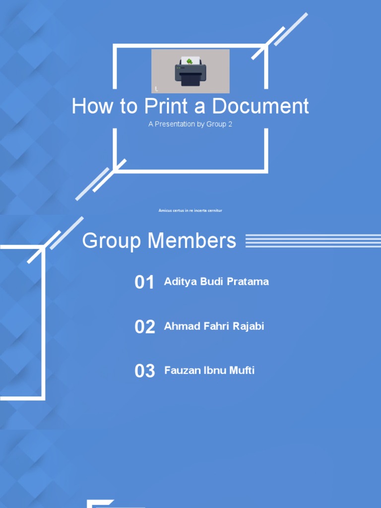 How To Print A Document | PDF