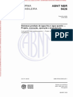 NBR 5626 - 2020 Sistemas Prediais de Agua Fria e Agua Quente - Projeto, Execução, Operação e Manutenção-Desbloqueado