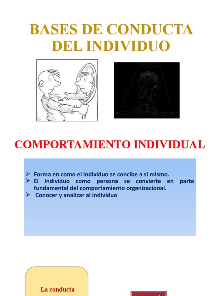 Bases de Conducta Del Individuo | PDF | Comportamiento | Comportamiento ...