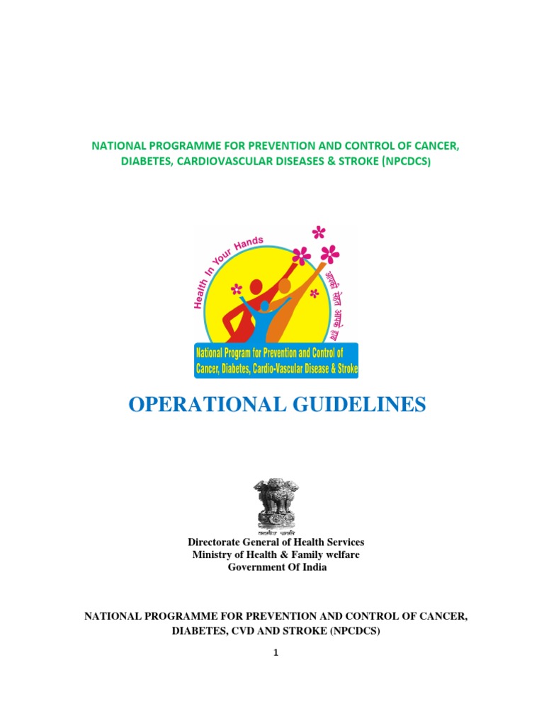 GuidelinesNPCDCS NCD PDF Non Communicable Disease Preventive