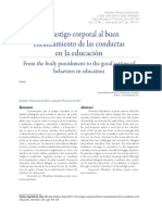 Del Castigo Corporal Al Buen Encauzamiento de Las Conductas en La Educación