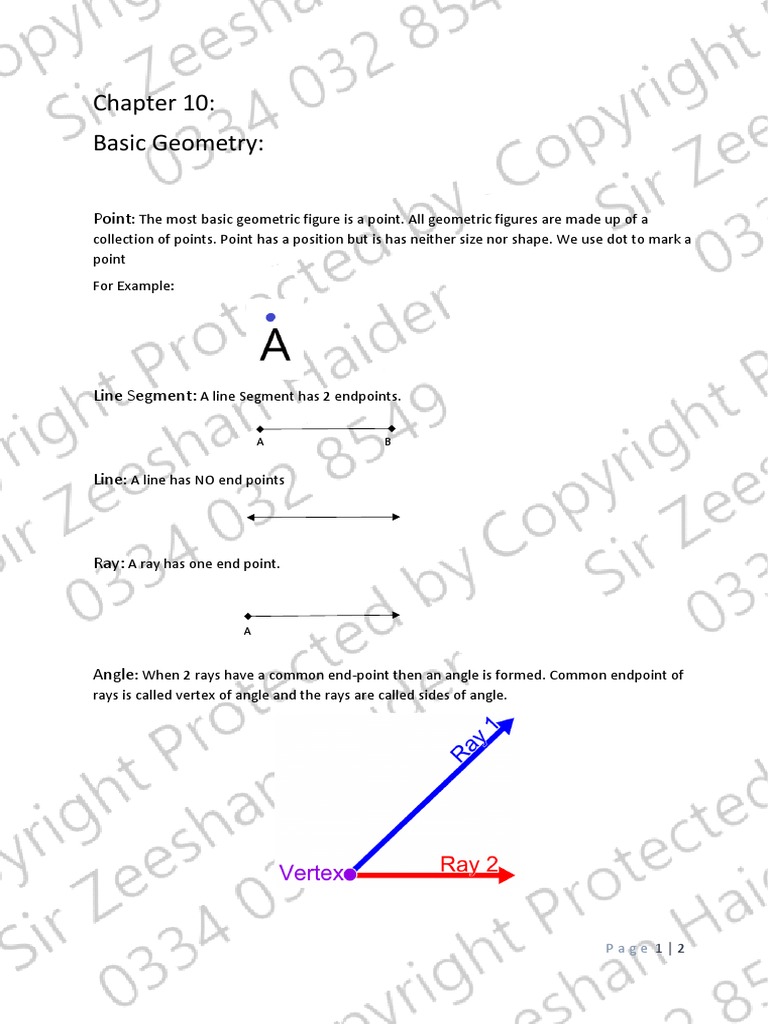 Chapter 10: Basic Geometry Concepts | PDF