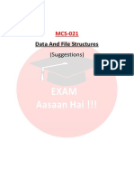 MCS-021 Data Structures Algorithms File Structures