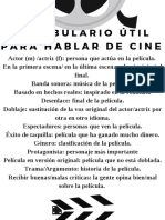 Vocabulario Útil Sobre El Cine PDF