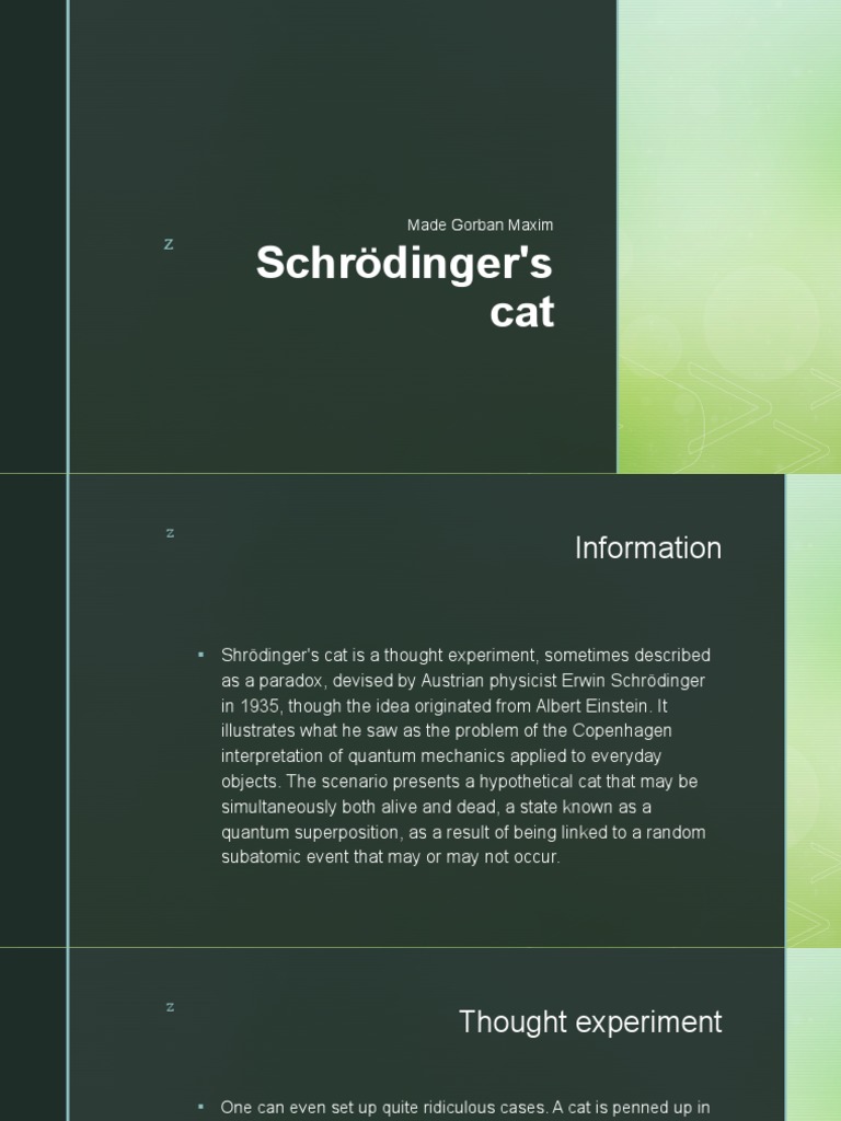 Schrödinger's Cat | PDF