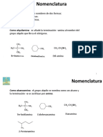 Nomenclatura de Aminas Unidad 3 Reglas 2019