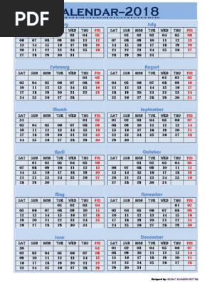 Calendar 2018