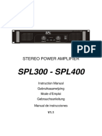 SPL300 - SPL400: Stereo Power Amplifier