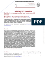 Sabino R. 2016. Antifungal susceptibility of 175 Aspergillus isolates from various clinical and enviromental sources