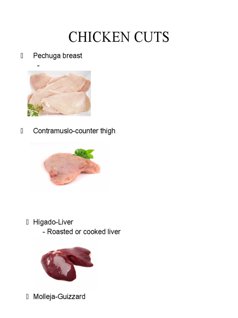 Chicken and Pork Cuts Guide | PDF | Cooking, Food & Wine