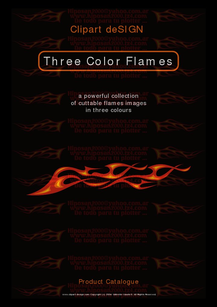 Three Color Flames: Clipart Design | PDF | Graphic Design | Vision