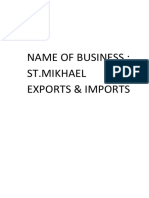Name of Business: ST - Mikhael Exports & Imports