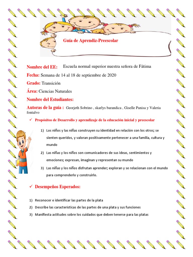 Guía de Aprendizaje | PDF | Educación de la primera infancia | Aprendizaje