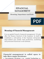 Financial Management: Meaning, Importance and Role