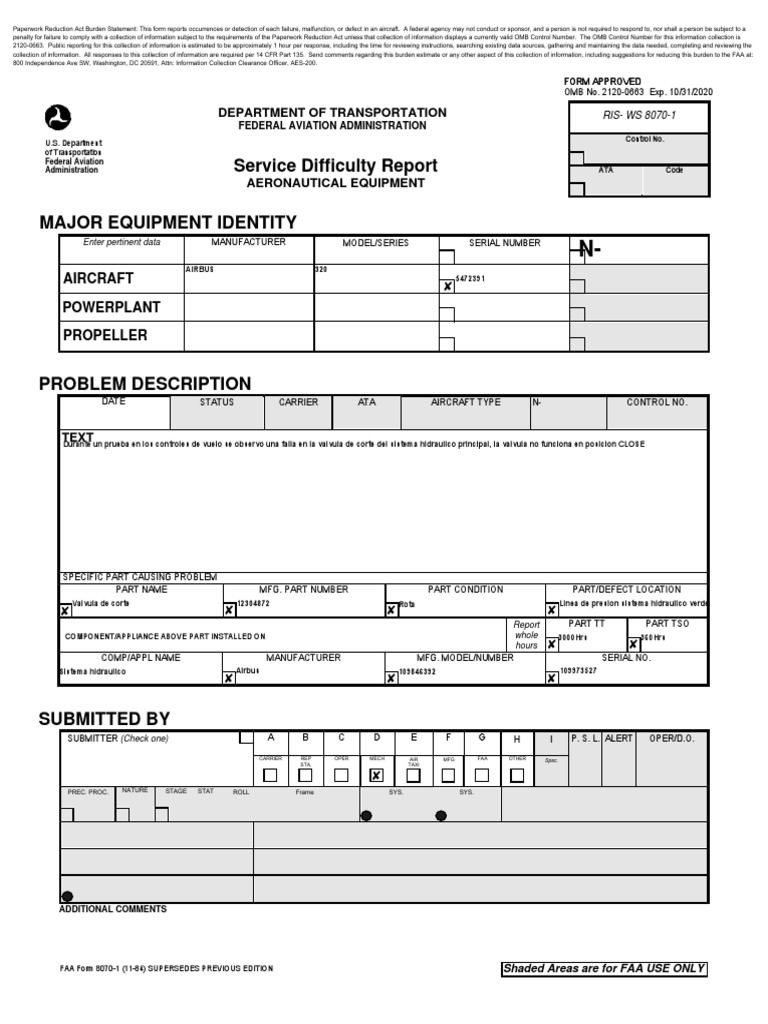 FAA Form 8070-1 Instructions | PDF | Aerospace Engineering | Aerospace
