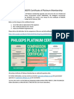 New Format of Philgeps Certificate of Platinum Membership