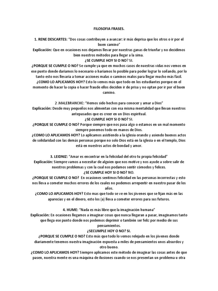 Frases Filosóficas sobre el Amor y la Vida | PDF | Felicidad | Amor