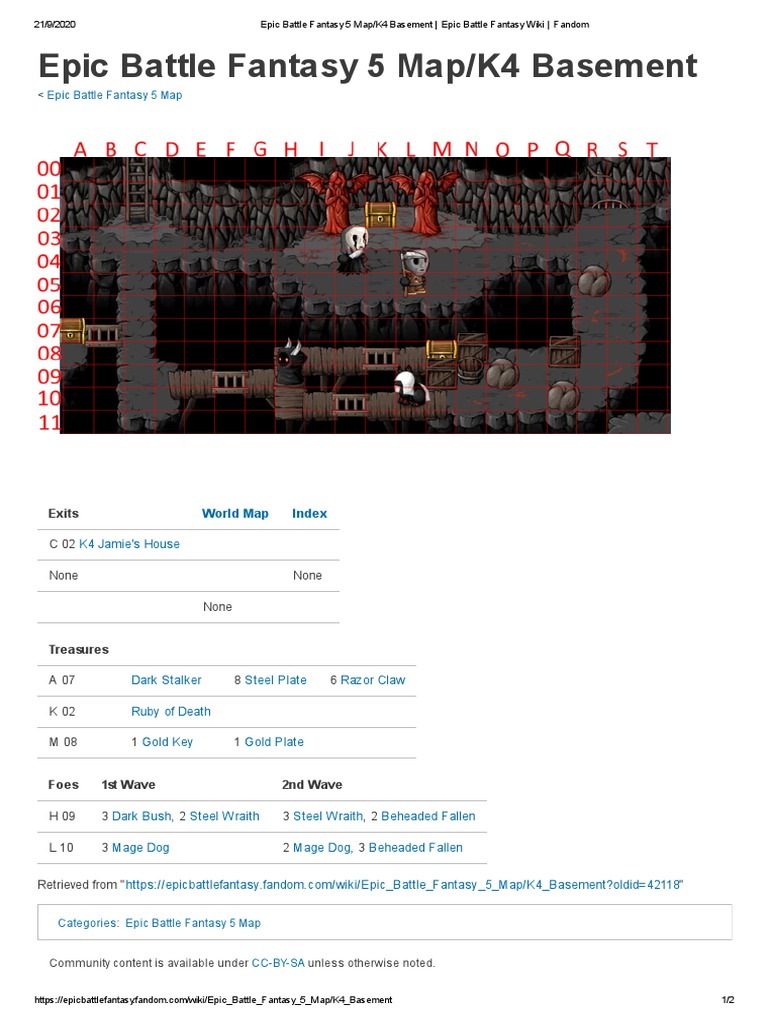 EBF5 K4 Basement Map Overview | PDF | History