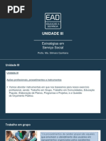 Estratégias em Serviço Social - Slides de Aula - Unidade III
