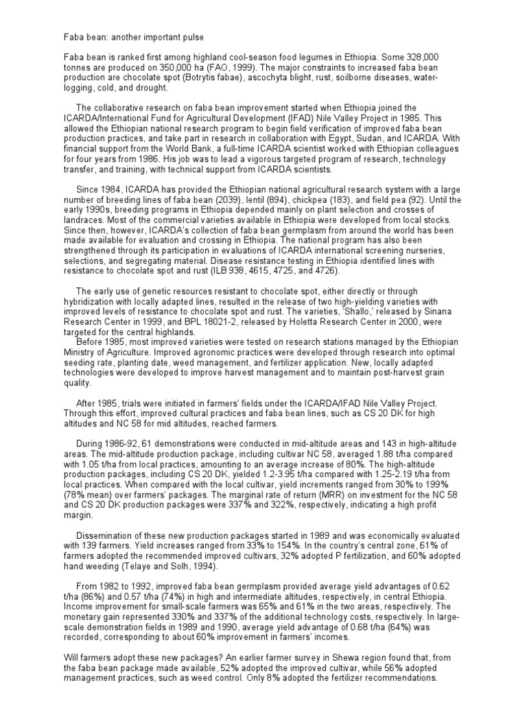 Faba Bean | PDF | Business