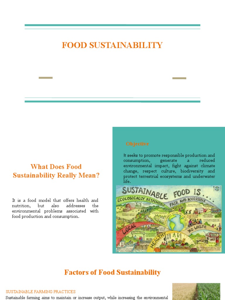 Food Sustainability PDF Sustainable Agriculture Agriculture