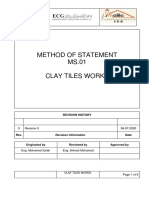 Method of Statement MS.01 Clay Tiles Works: Revision History