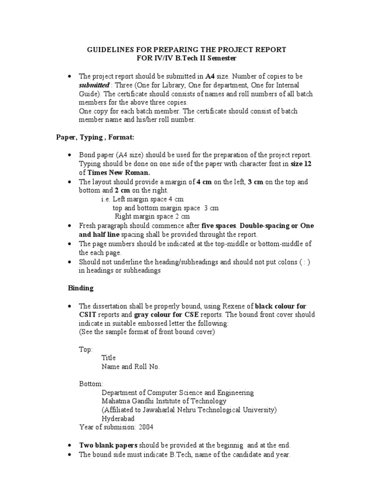 Guidelines For Preparing The Project Report | PDF | Databases | Use Case