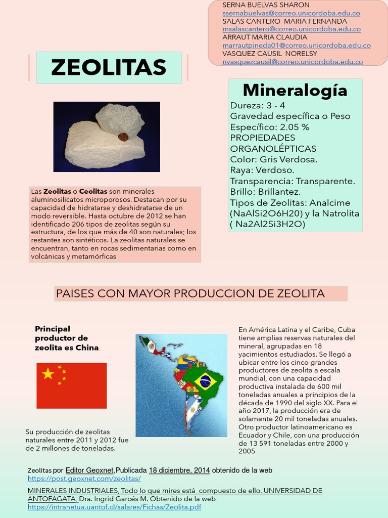 Zeolitas Naturales de Guatemala