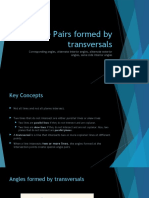 Angle Pairs Formed by Transversals