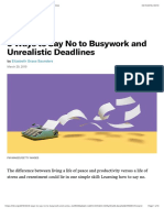 9 Ways To Say No To Busywork and Unrealistic Deadlines PDF