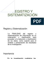 Presentación REGISTRO Y SISTEMATIZACIÓN