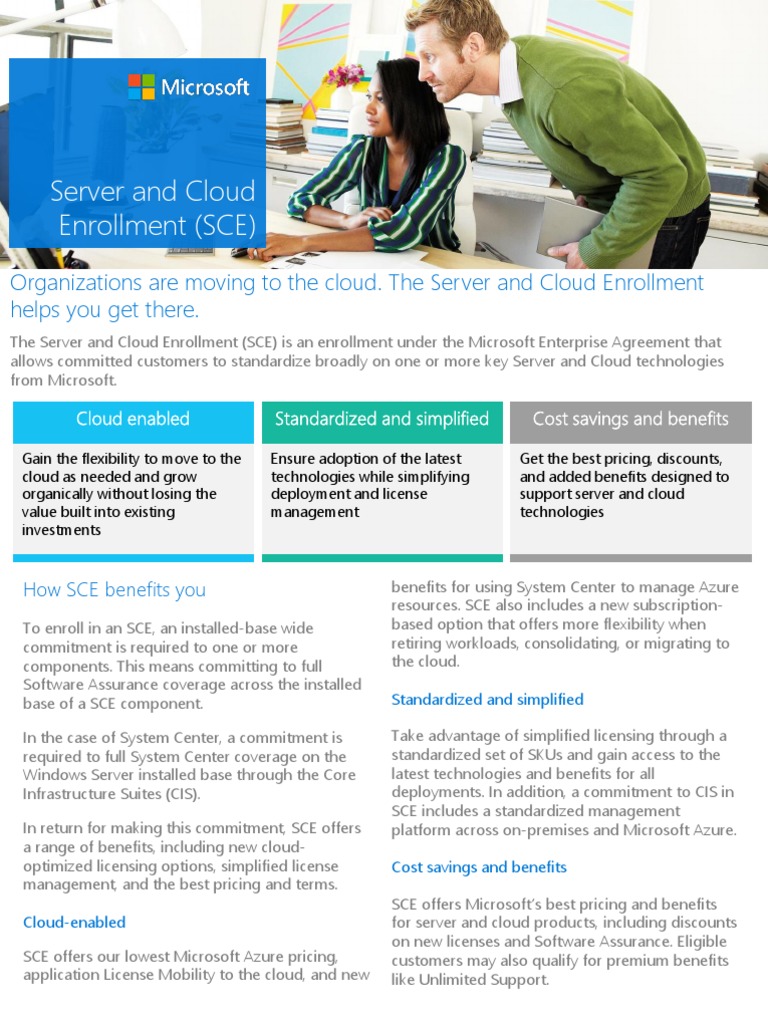 Server and cloud enrollment sce pdf microsoft azure cloud computing