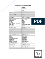 Vocabulario de Aeropuerto