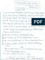 Exercises On Lesson 7 (Data Analysis and Probability)