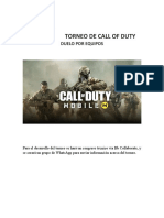 Reglamento Torneo Call of Duty - Duelo Por Equipos
