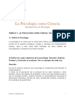 Intro A La Psicologia Tarea 1 PDF