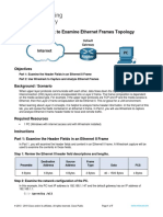 Lab - Use Wireshark To Examine Ethernet Frames Topology: Objectives