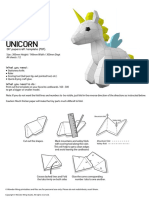 Unicorn: DIY Papercraft Template PDF