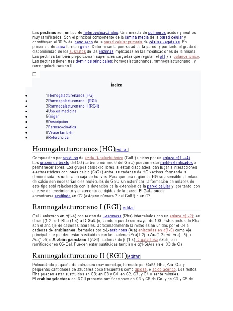 Pectina PDF Bioquímica Química