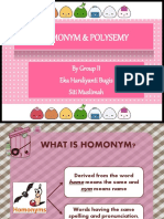 Homonym and Polysemy