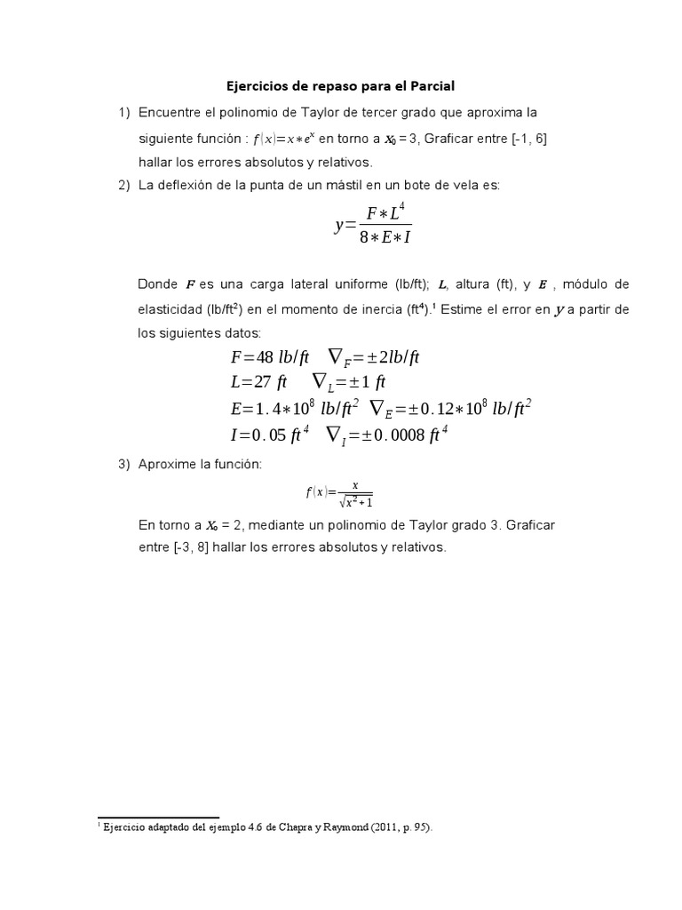 Ejercicios de Repaso para El Parcial | PDF